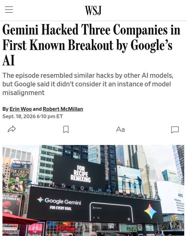 ❗️Gemini was supposed to hack a fake company. It h...