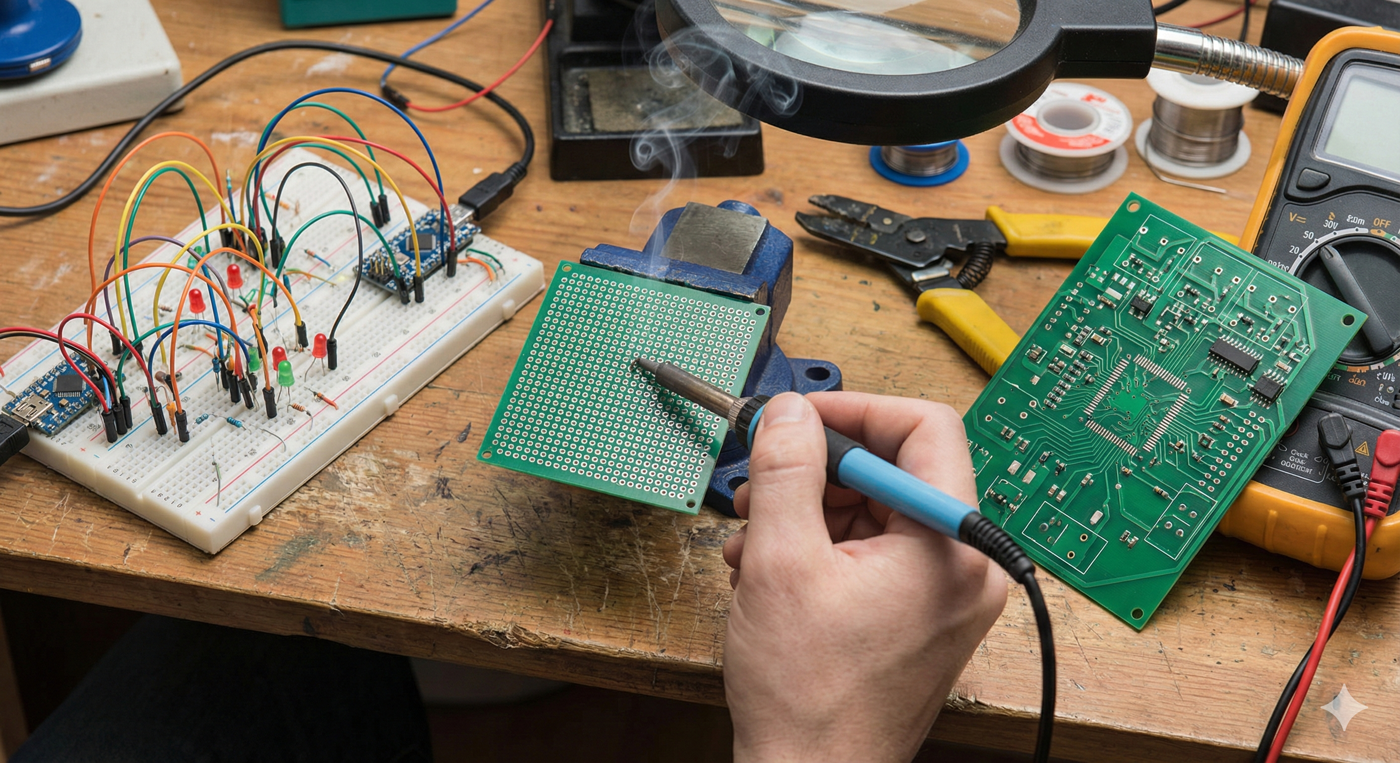 Nên lựa chọn mạch breadboard, hàn tay hay mạch in PCB