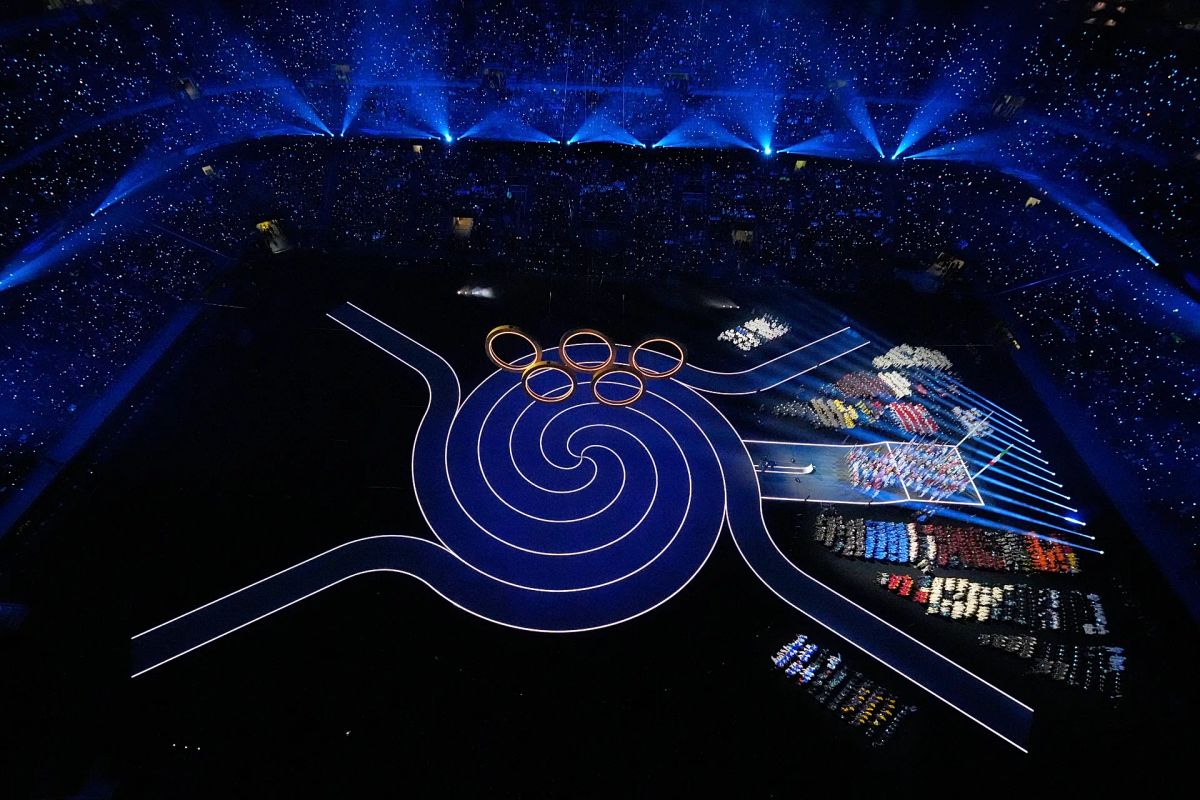 Vue aérienne des Dolomites, Cortina d'Ampezzo, site des JO d'hiver.