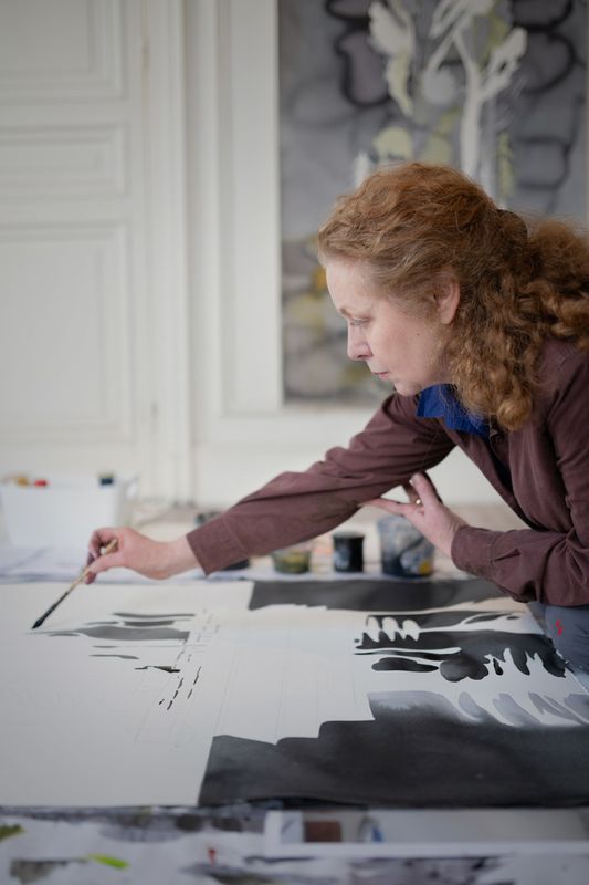 Commande publique de Françoise Pétrovitch pour la Cité internationale de la tapisserie en hommage à George Sand.