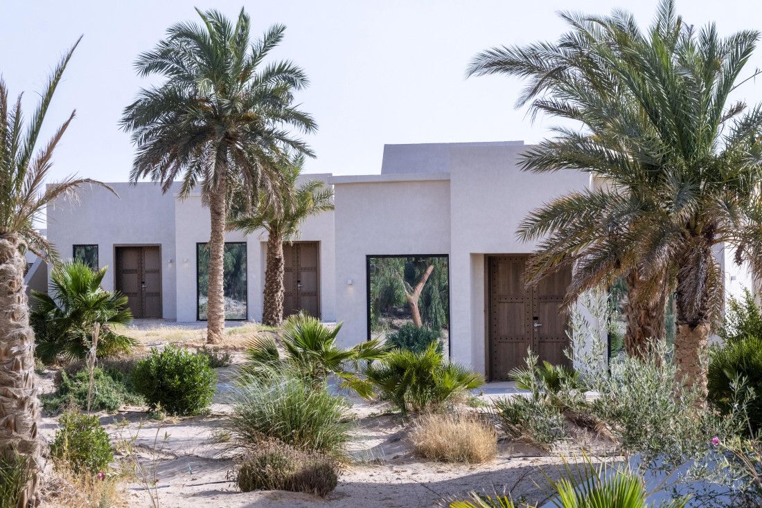 Vue aérienne de The Residence Douz au lever du soleil