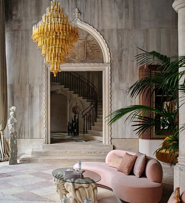 Le lobby somptueux de l'Orient Express Venezia