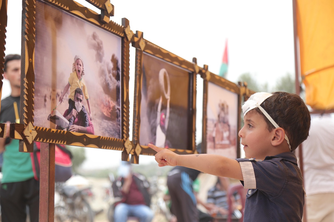 Gaza children facing severe humanitarian crisis and hardship.
