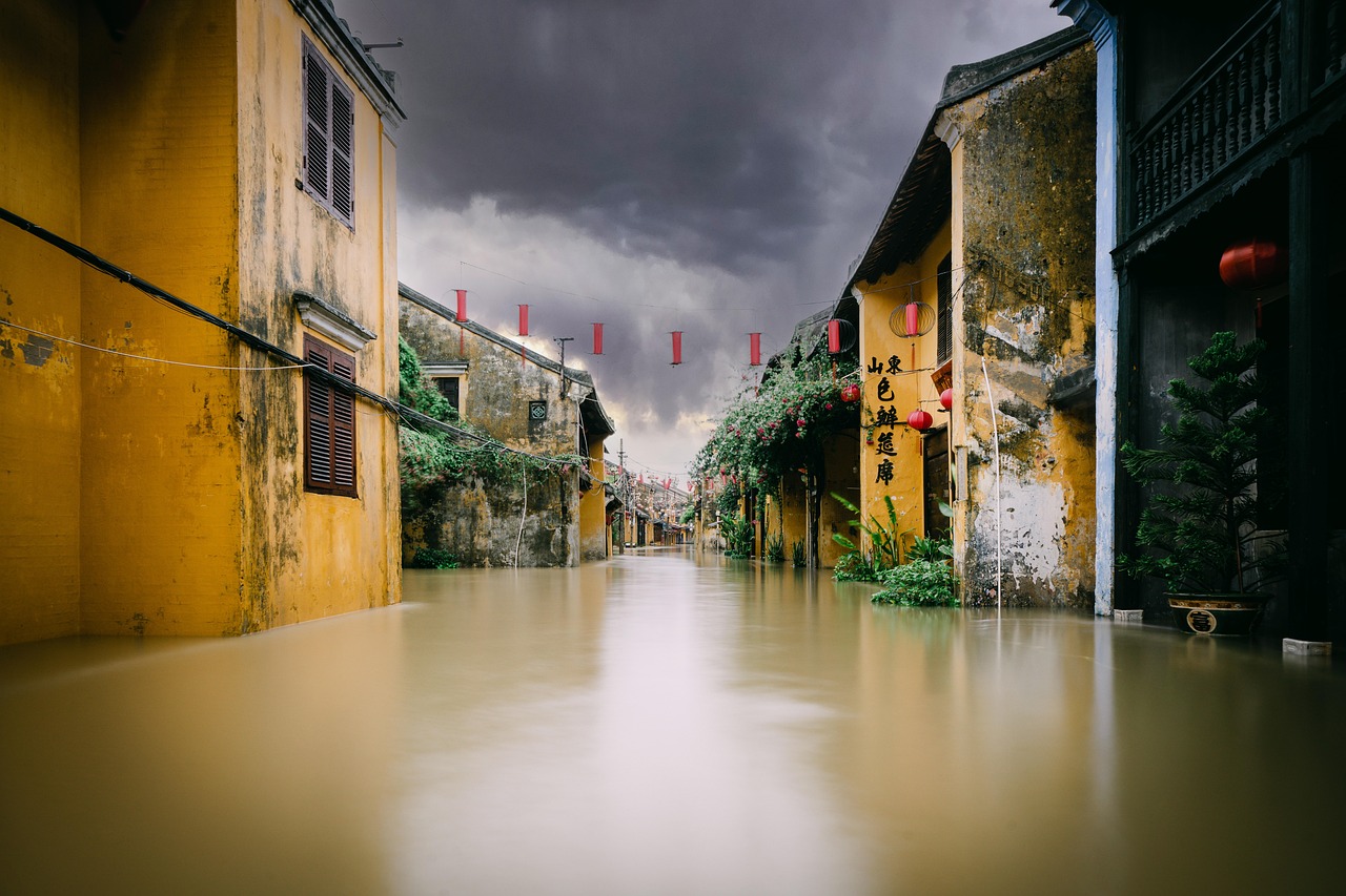 Flooded roads and damaged bridges impact local infrastructure.