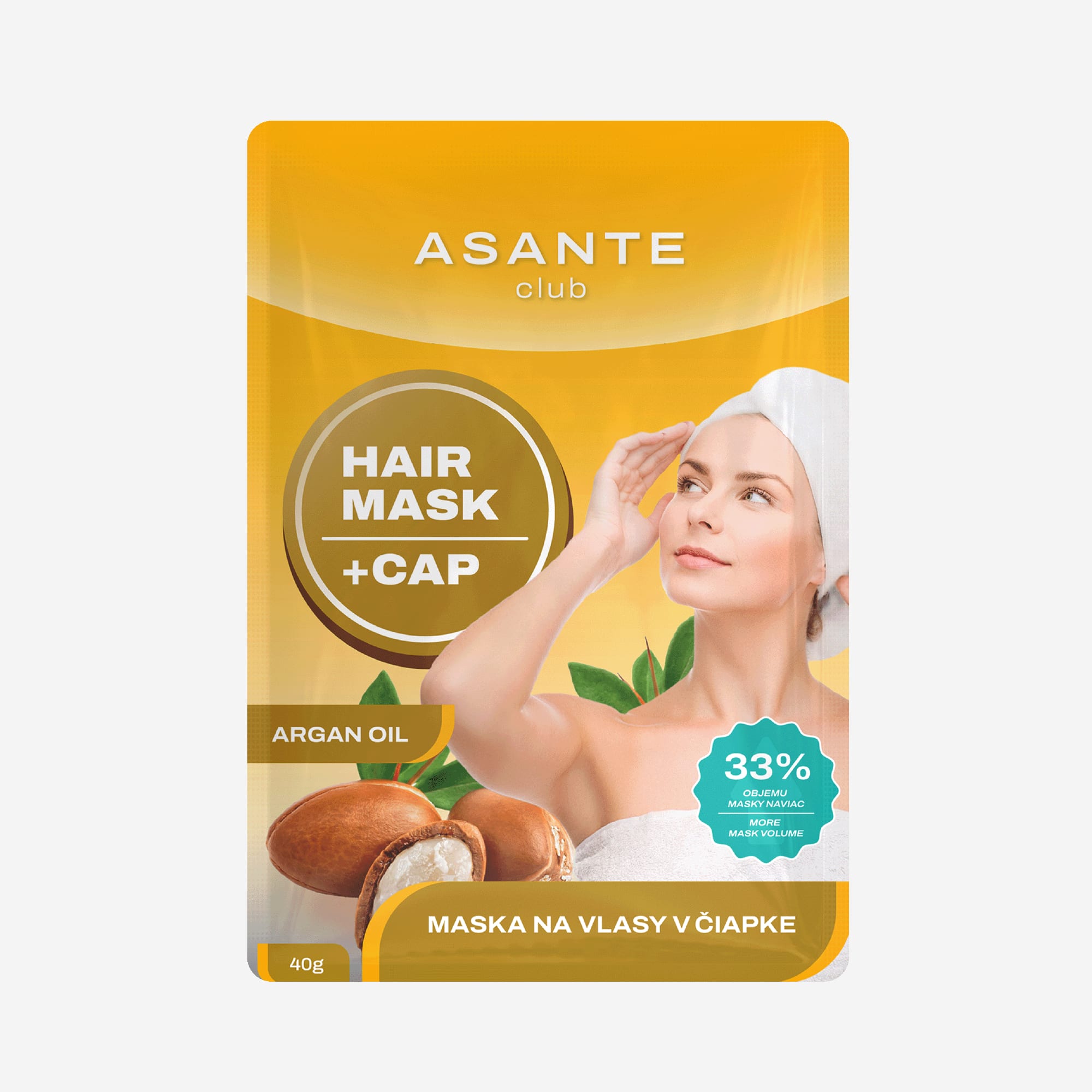 MASKA NA VLASY V ČIAPKE S ARGÁNOVÝM OLEJOM