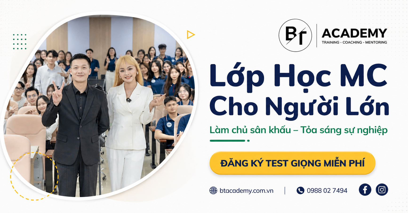 Lớp học MC cho người lớn tại Hà Nội: Tự tin làm chủ mọi sân khấu