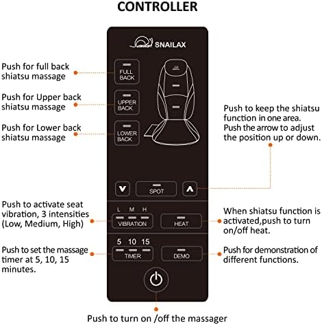 Vue 5 de Snailax Siege Massant Shiatsu