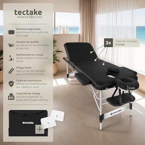 Vue 2 de Tectake Table De Massage