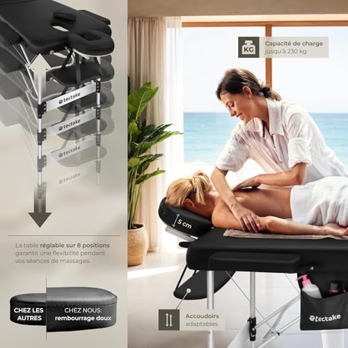 Vue 4 de Tectake Table De Massage