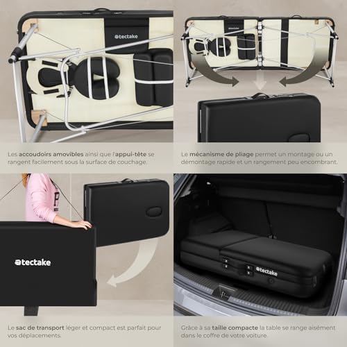 Vue 5 de Tectake Table De Massage