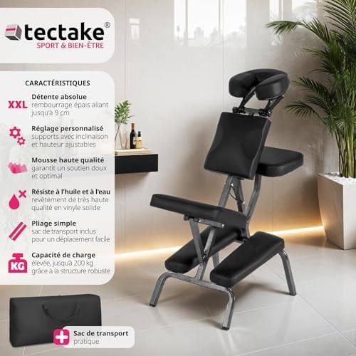 Vue 3 de Tectake Chaise De Massage
