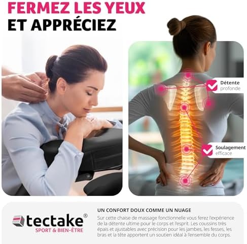 Vue 5 de Tectake Chaise De Massage