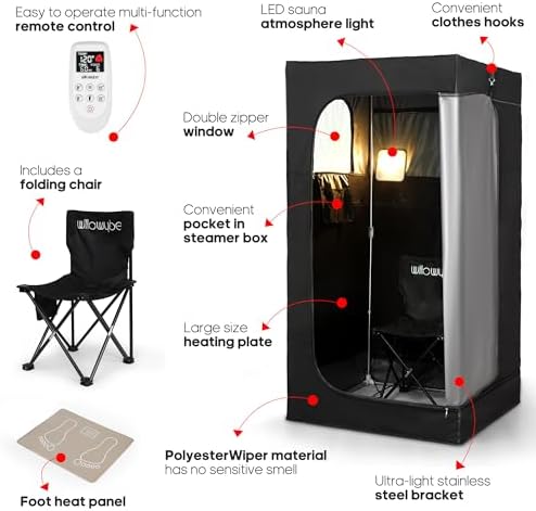 Vue 5 de Willowybe Sauna Infrarouge Portable