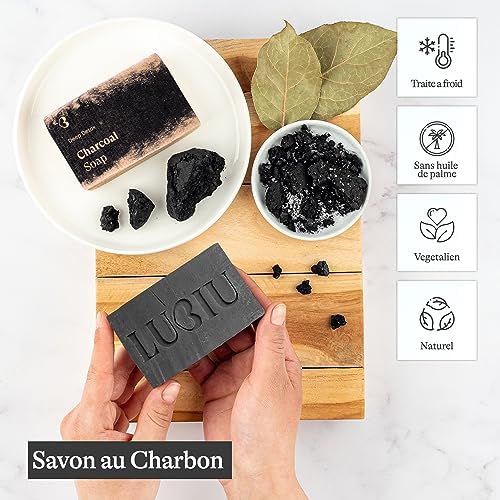 Vue 2 de Lubiu Savon Charbon Actif