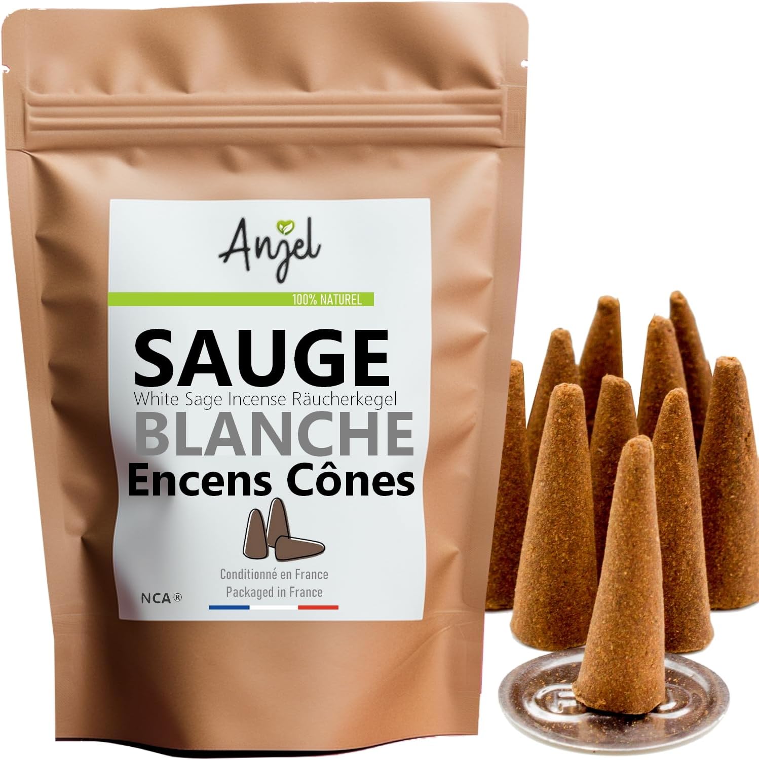 Vue 1 de Cones Encens Senteur Sauge