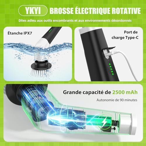 Vue 4 de Ykyi Brosse Electrique Nettoyage
