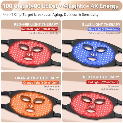 Vue 5 de Masque Led Visage Luminotherapie