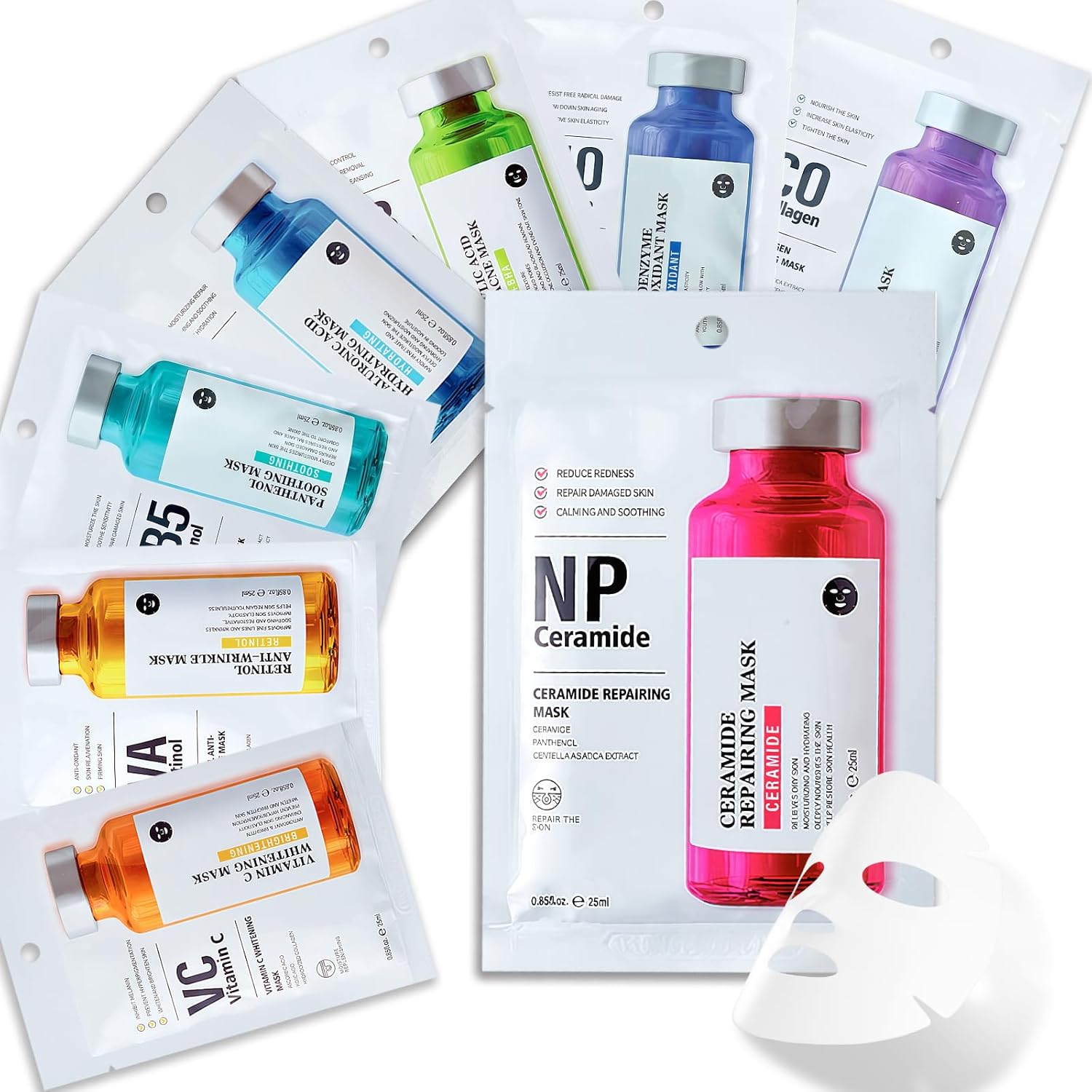 Pieces Masques Tissus Hydratantsmasque