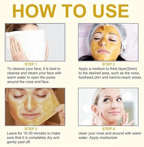 Vue 3 de Masque Visage Or