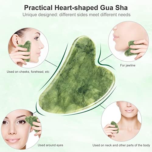 Vue 4 de Gua Sha Jade Visage