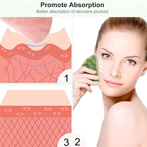 Vue 5 de Gua Sha Jade Visage