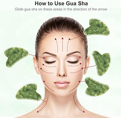 Vue 6 de Gua Sha Jade Visage