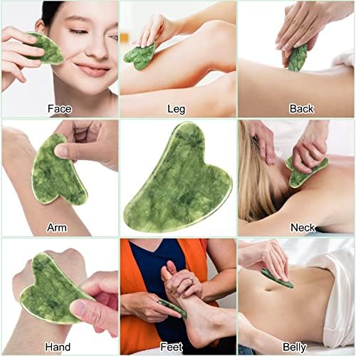 Vue 7 de Gua Sha Jade Visage