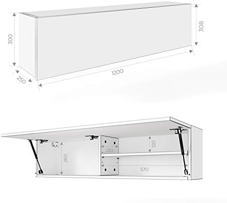 Vue 3 de Meuble Suspendu Armoire Salle