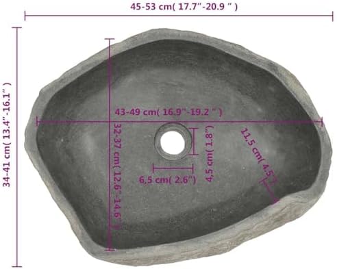 Vue 3 de Vidaxl Lavabo En Pierre