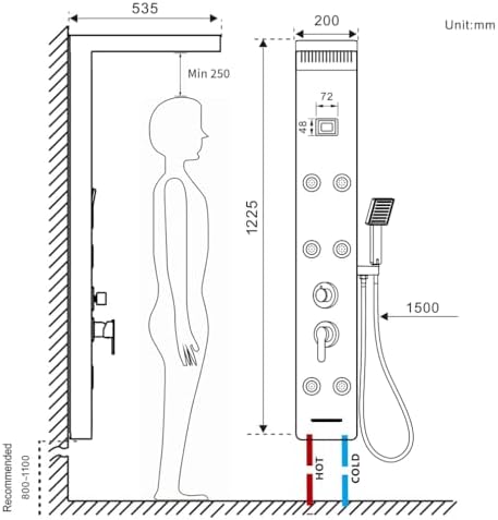 Vue 6 de Auralum Colonne De Douche