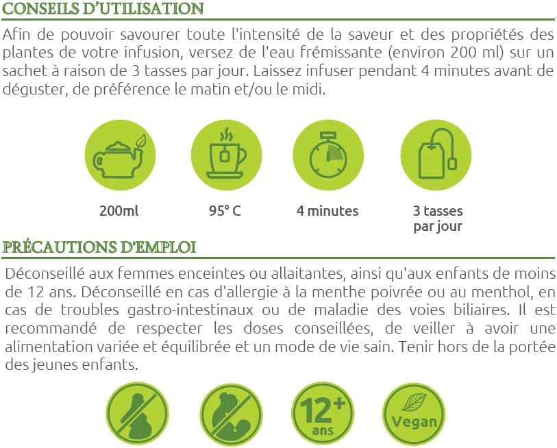 Vue 4 de Herbesanmenthe Poivree Francaise Bio