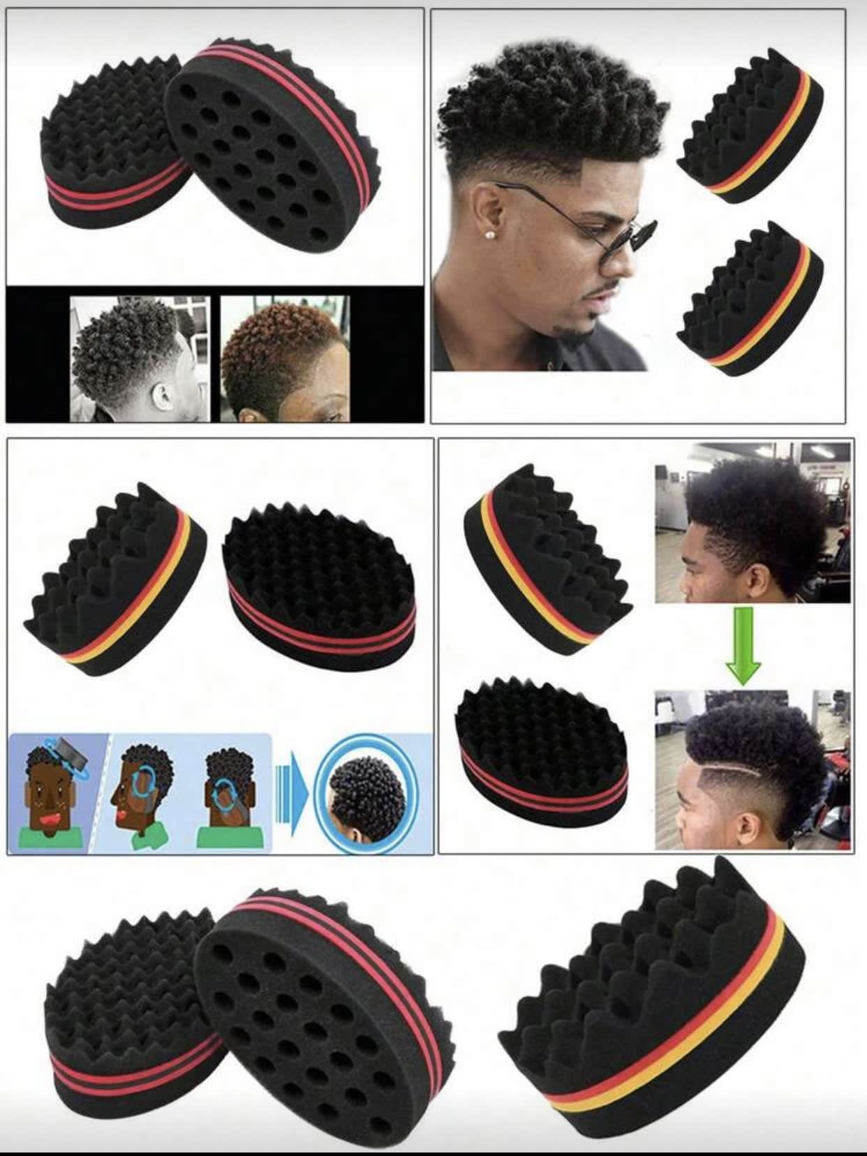 1 peça Esponja para Cabelo Encaracolado