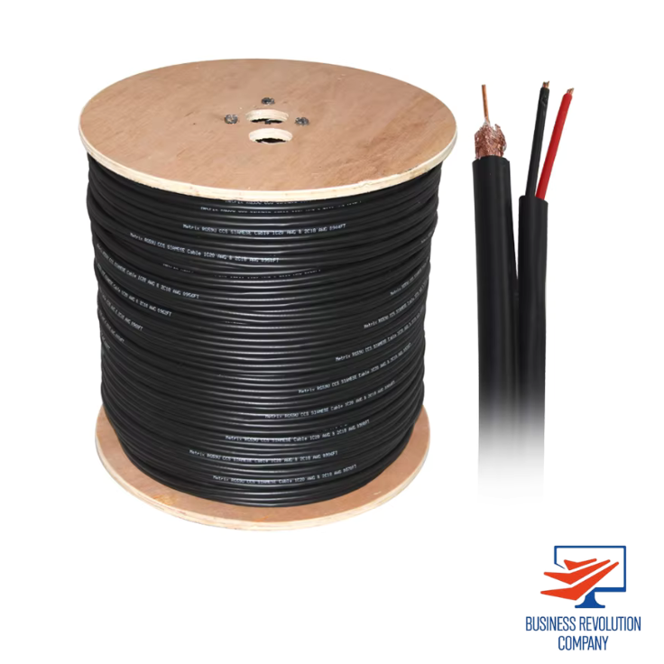 Câble Coaxial Belden RG59 100m – 75Ω, Blindé, IP Vidéo CCTV | Cameroun