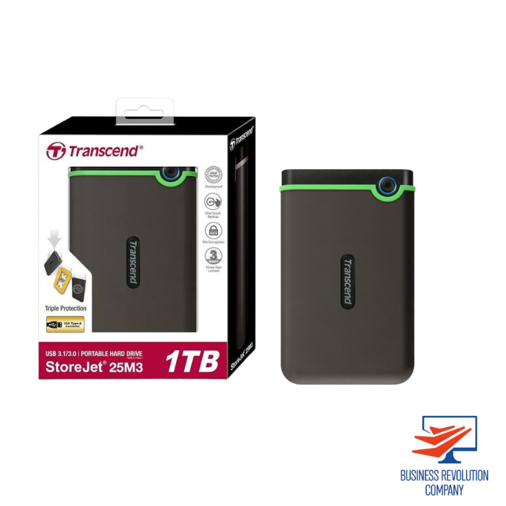 Disque Dur Externe Transcend StoreJet 25M3C 1To USB-C 3.1 prix Cameroun