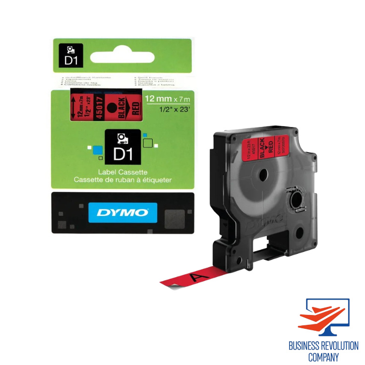 Ruban DYMO D1 45017 12mm Rouge/Noir 7m Étiqueteuse au Cameroun