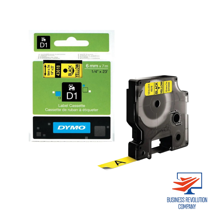 Ruban DYMO D1 45018 12mm Jaune/Noir 7m Étiqueteuse au Cameroun