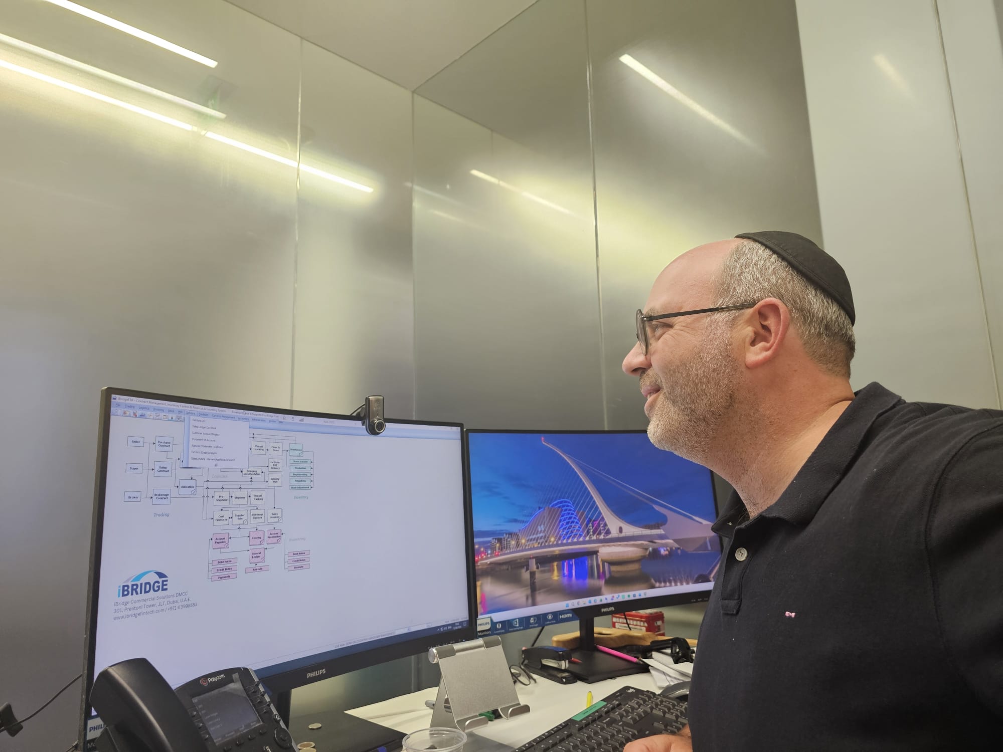 Yair working through a business process
