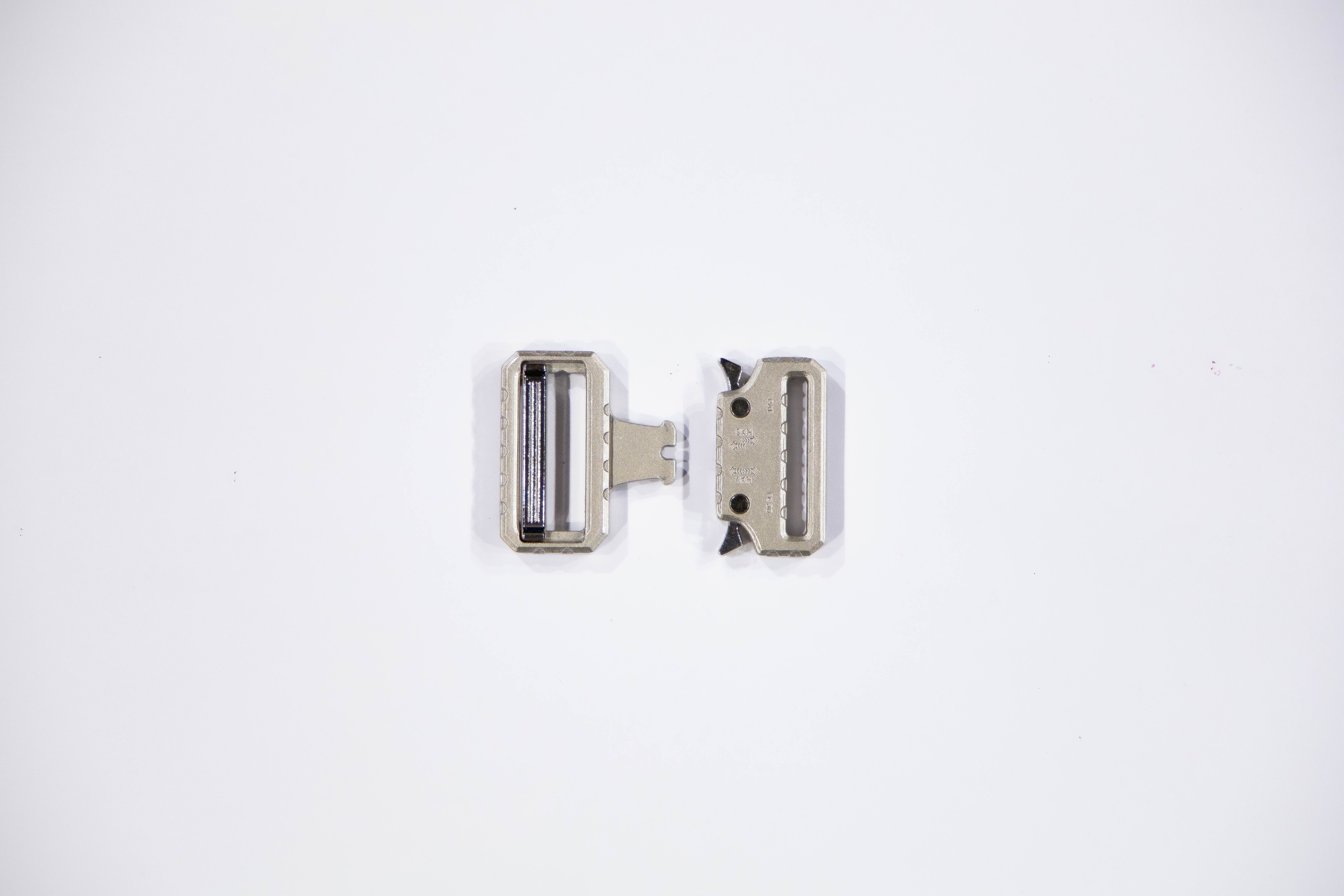 Silver Bull Buckle - Side View