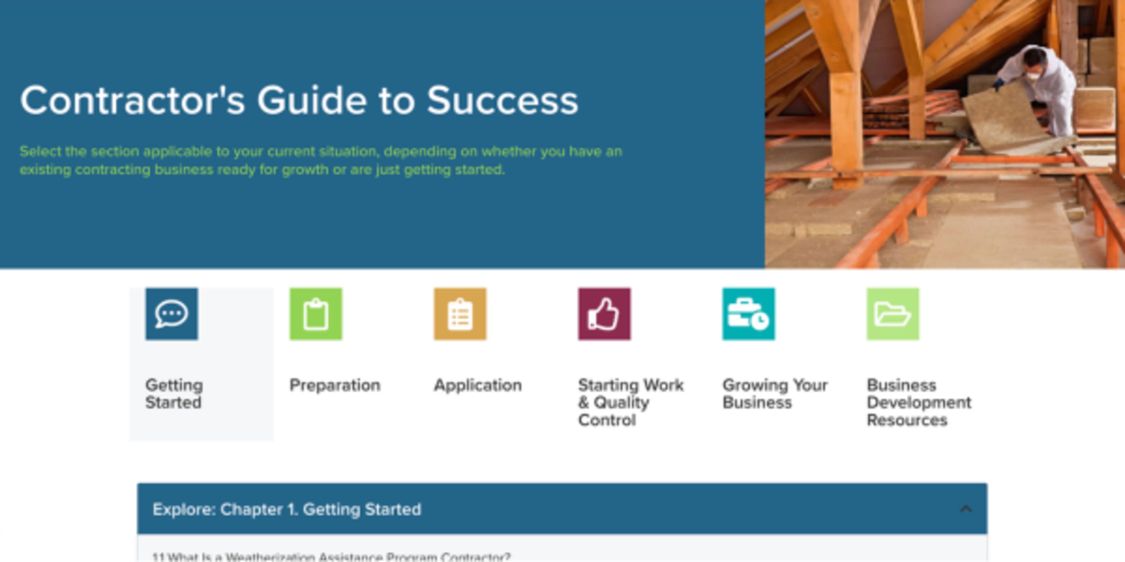 Contractor Guide Screenshot