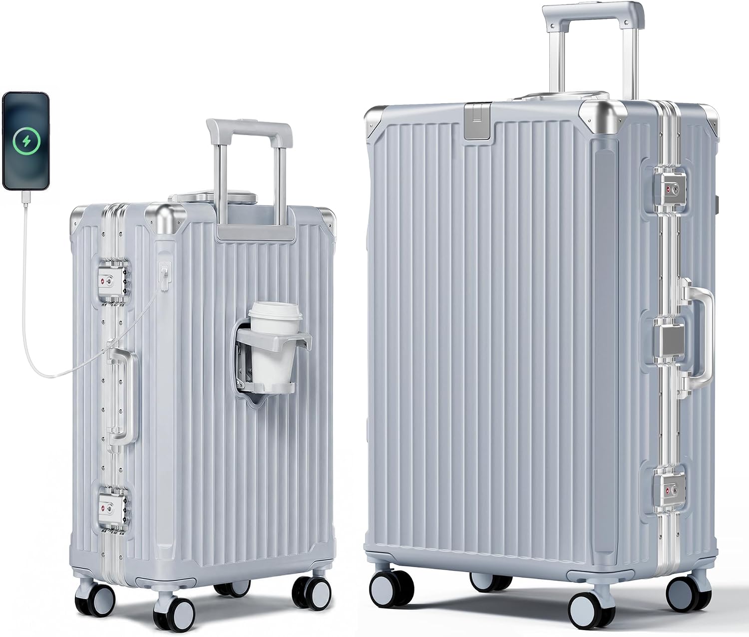 Ensemble de 2 Valises Premium 20" & 28" - Élégance, Sécurité et Mobilité