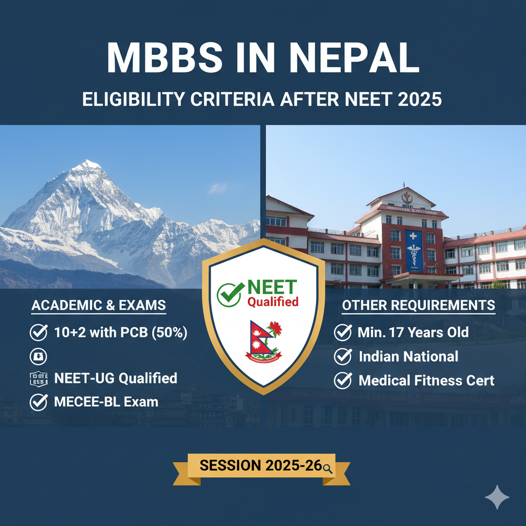 After NEET 2025, what are the eligibility criteria for MBBS IN Nepal?