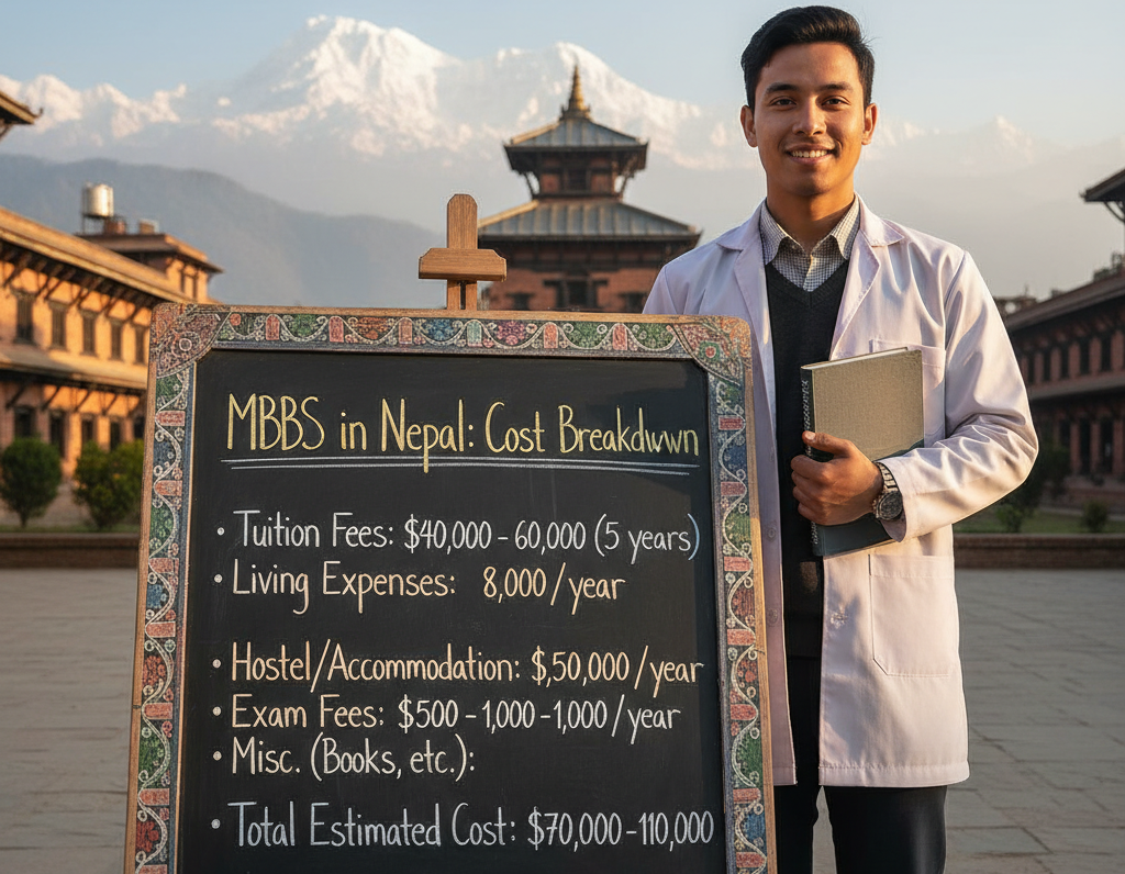 What is the cost of studying MBBS in Nepal?