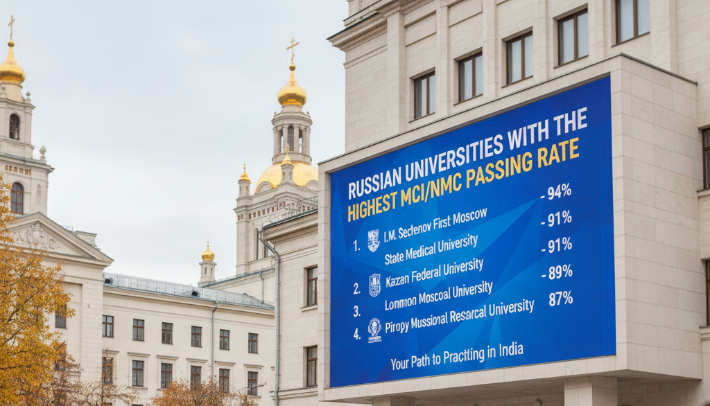 The Russian universities with the highest MCI/NMC passing rate