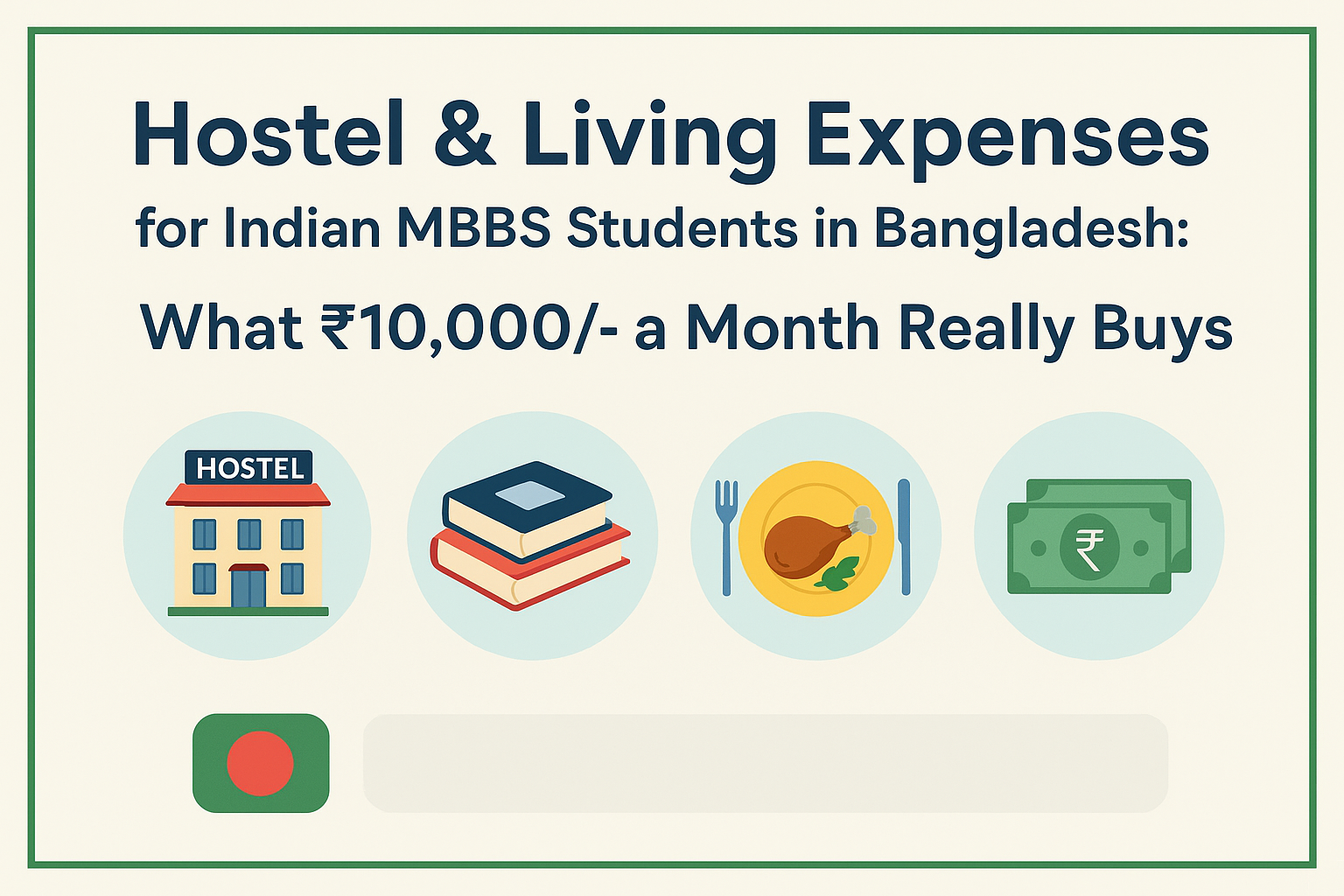 Hostel & Living Expenses for Indian MBBS Students in Bangladesh: What ₹10,000/- a Month Really Buys