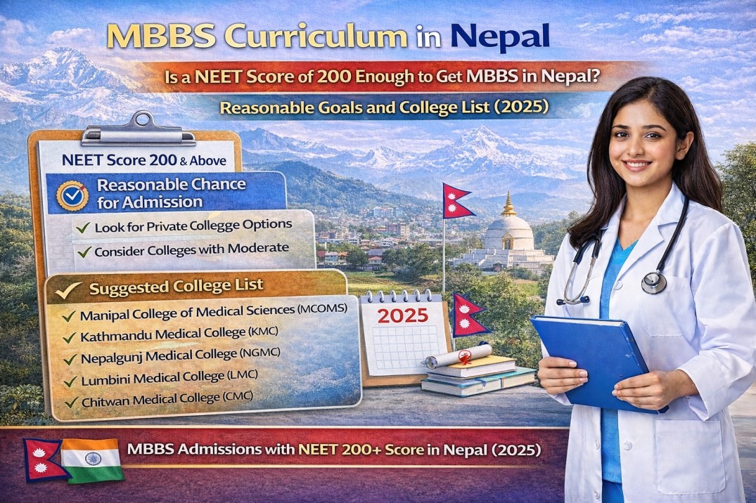 MBBS Curriculum in Nepal Is an NEET score of 200 enough to get MBBS in Nepal? Reasonable Goals and College List (2025)