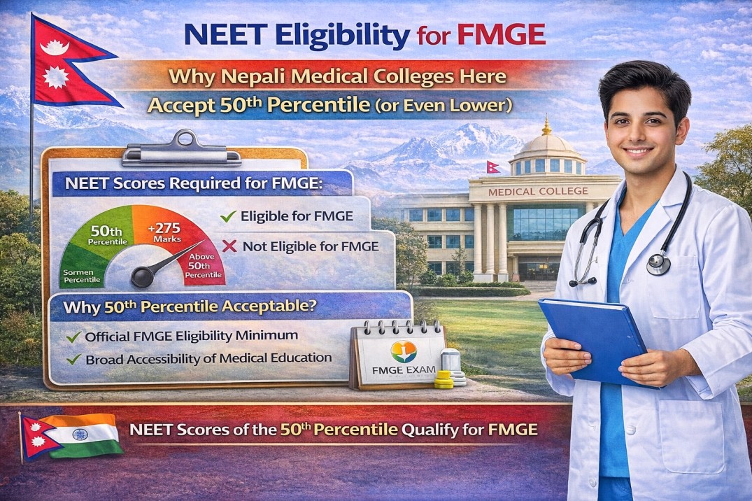 NEET Eligibility for FMGE – Why Nepali Medical Colleges Here Accept 50th Percentile (or Even Lower)