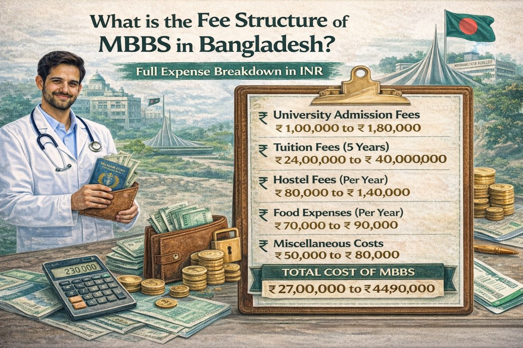 What is the fee structure of MBBS in Bangladesh? Full Expense Breakdown in INR