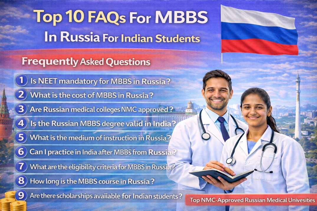 Top 10 FAQs For MBBS In Russia For Indian Students