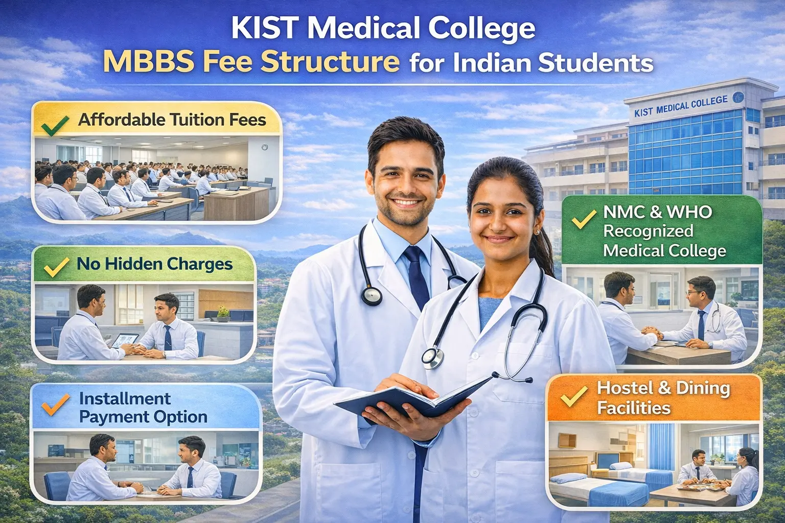 KIST Medical College MBBS Fee Structure for Indian Candidates