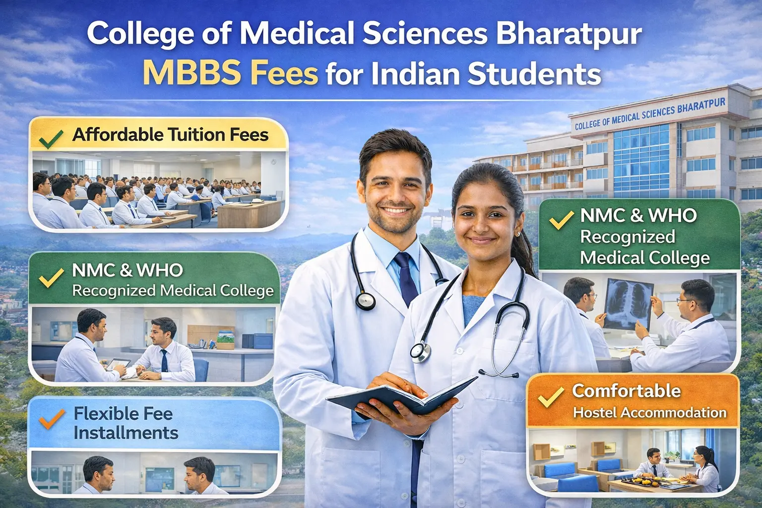 CMS Bharatpur MBBS Fees for Indian Students